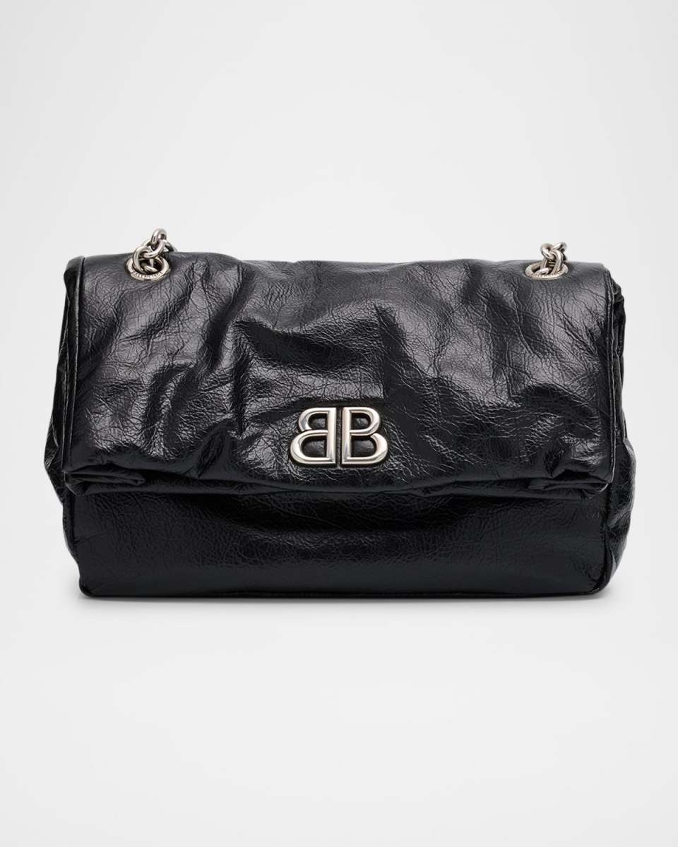 Monaco Flap Leather Chain Shoulder Bag